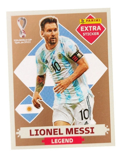 Lionel Messi - Figurinha Extra Bronze - Copa Do Mundo 2022 - Escorrega o  Preço